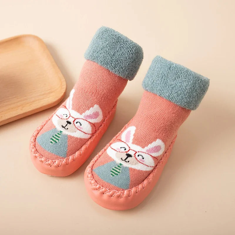 Chaussettes Pantoufles Bébé Antidérapantes – Souliers d’Intérieur Confortables