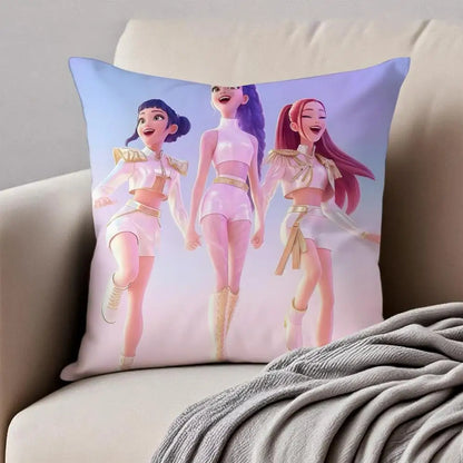 Housse de Coussin Style Anime Coloré Pop