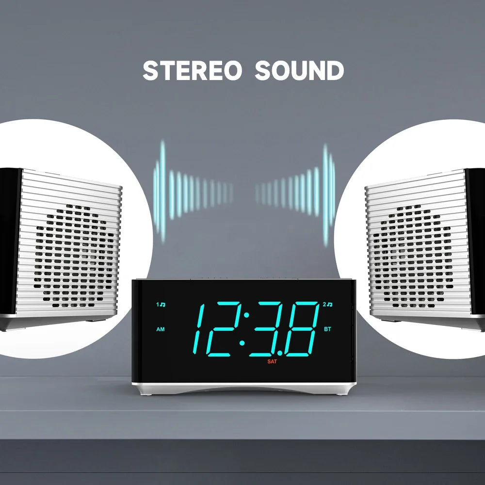 Radio FM Réveil Bluetooth Alarm Clock