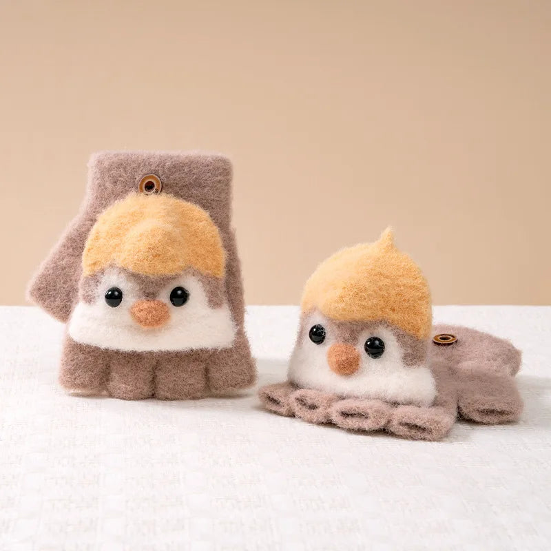 Gloves Cute Penguin Gloves Kids Warm 3-10Y