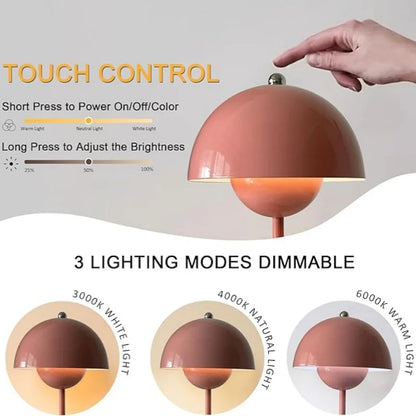 Lampe Champignon LED Tactile – Lampe de Chevet Moderne