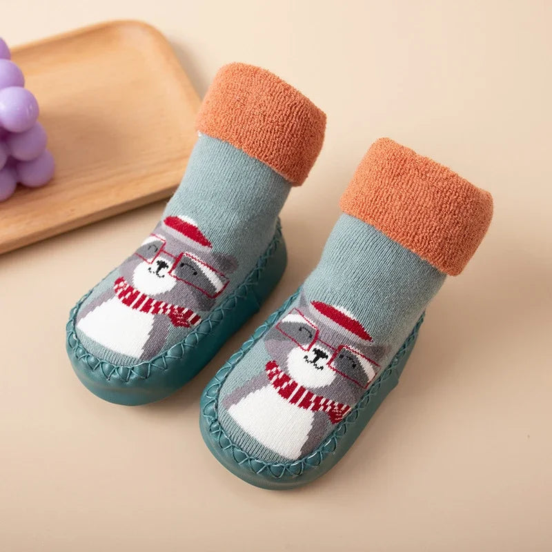 Chaussettes Pantoufles Bébé Antidérapantes – Souliers d’Intérieur Confortables
