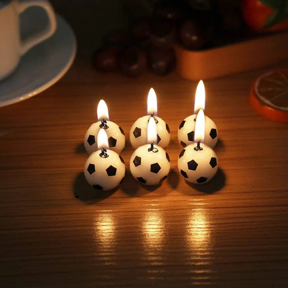 Chandelles Ballon Soccer Birthday Cake / 6pcs