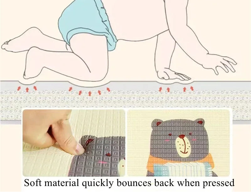 Tapis de Jeu Bébé Pliable – Tapis d’Éveil Sécuritaire et Confortable pour Enfants