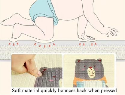 Tapis de Jeu Bébé Pliable – Tapis d’Éveil Sécuritaire et Confortable pour Enfants