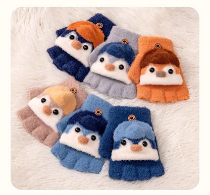 Gloves Cute Penguin Gloves Kids Warm 3-10Y