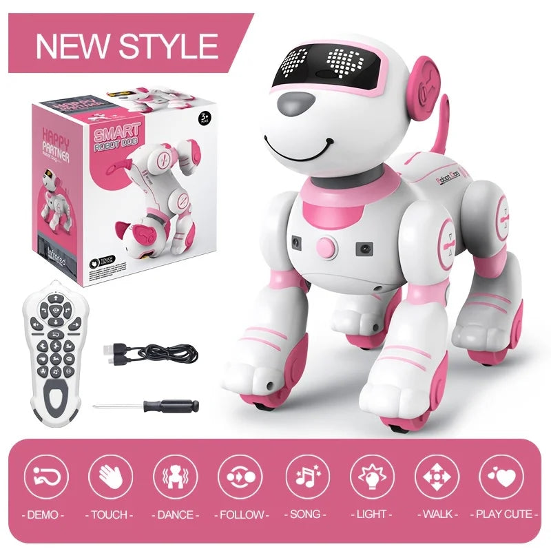 Chien Robot Intelligent Télécommandé – Jouet Interactif qui Danse, Chante et Suit les Mouvements