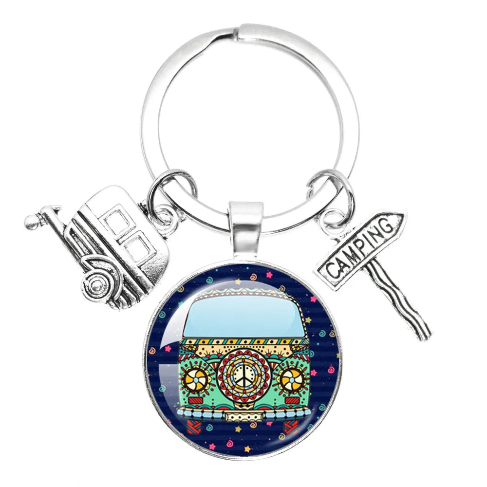 Porte clé Westfalia Vintage Hippie Peace