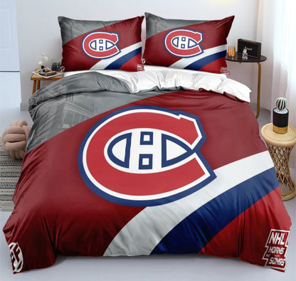 Montreal Team Ice Hockey Duvet Cover Bedding Set