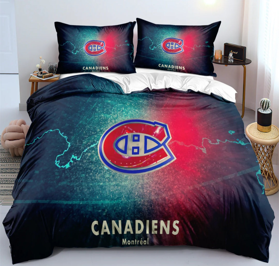 Montreal Team Ice Hockey Duvet Cover Bedding Set