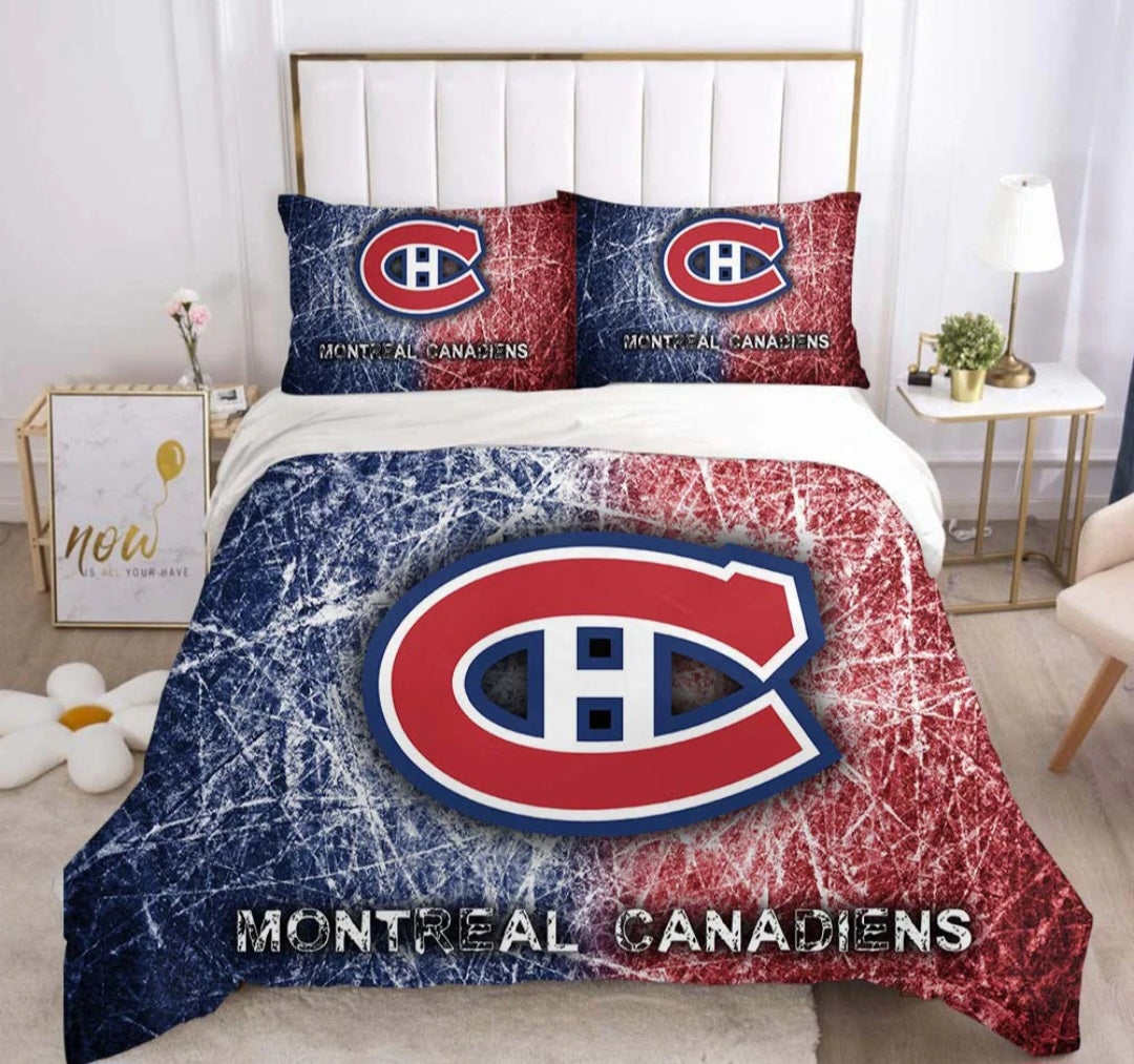 Montreal Team Ice Hockey Duvet Cover Bedding Set