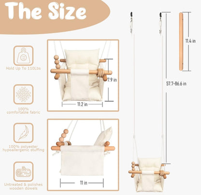 Balançoire pour bébé en bois