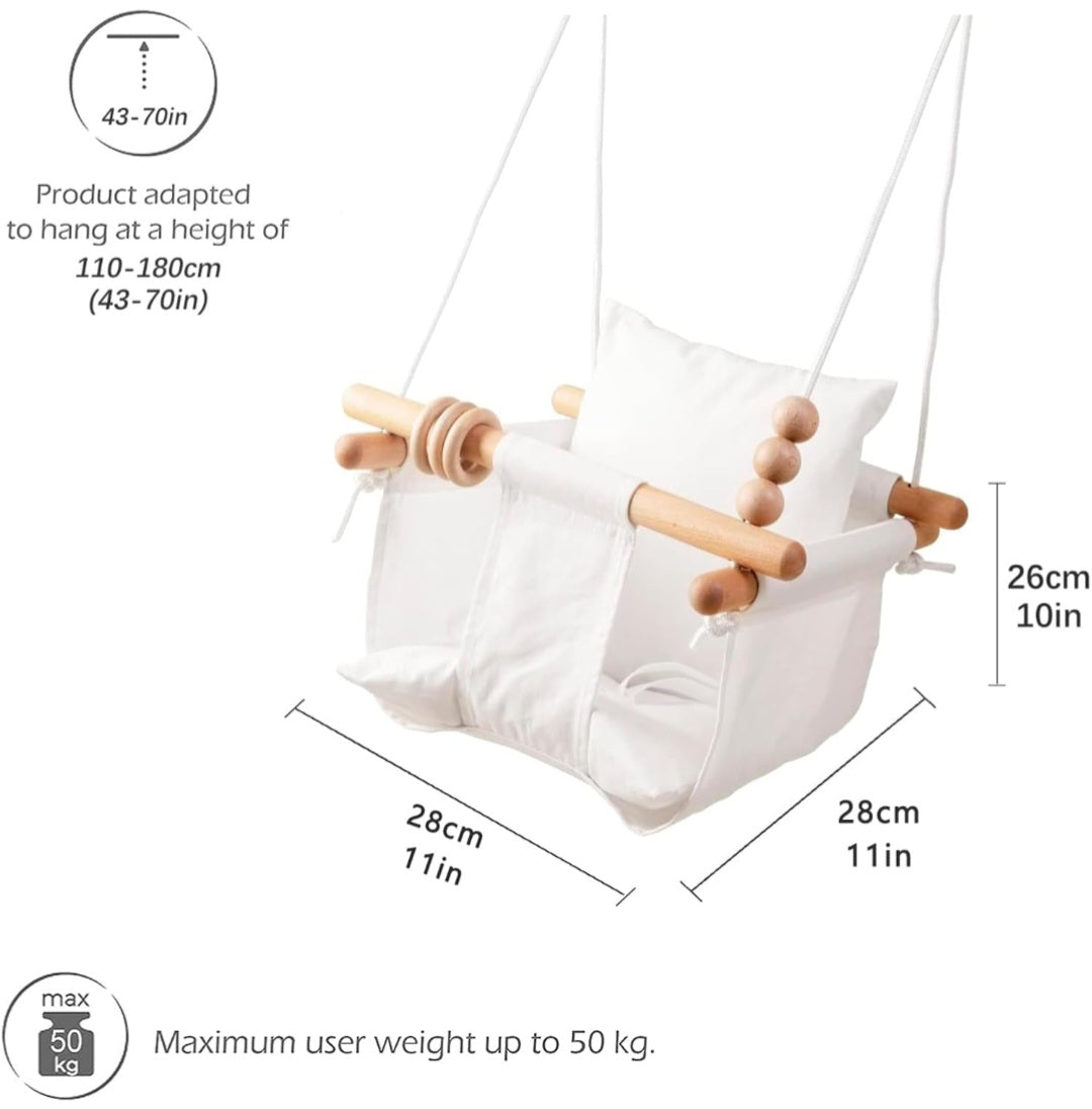 Balançoire pour bébé en bois