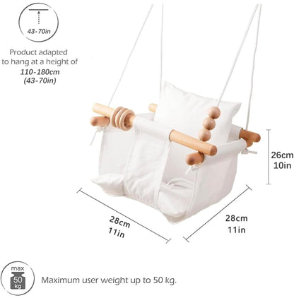 Balançoire pour bébé en bois