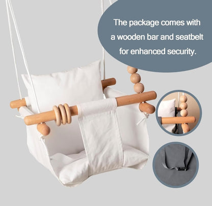 Balançoire pour bébé en bois