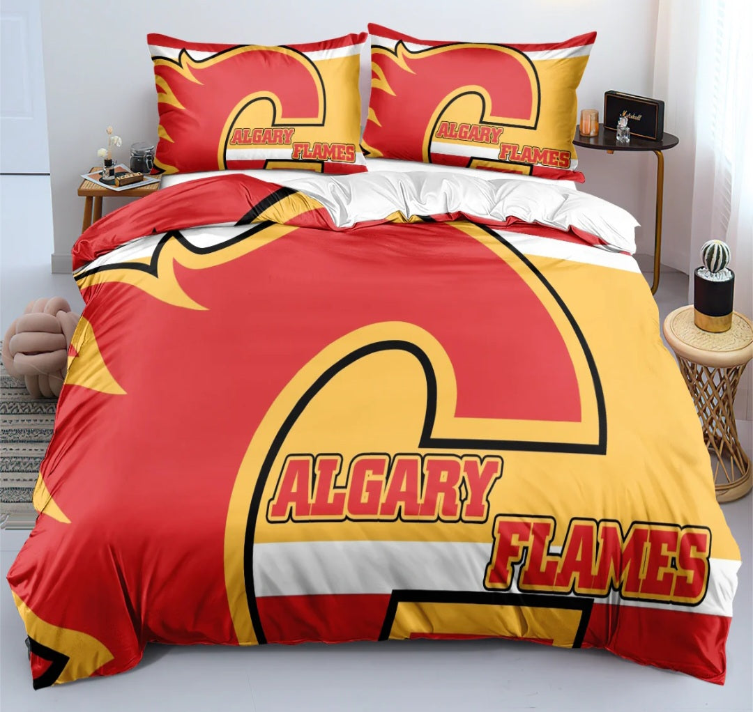 Ensemble de literie Calgary Hockey Team Duvet Cover