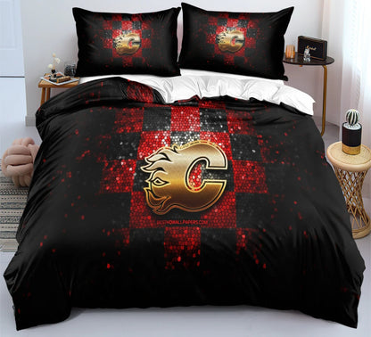 Ensemble de literie Calgary Hockey Team Duvet Cover