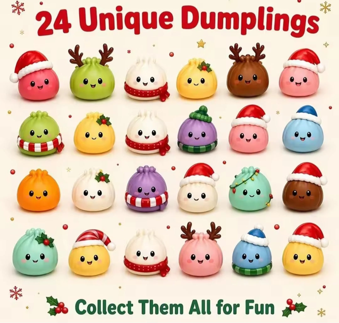 Calendrier de l’Avent Mystery Dumpling – 24 Squishies Surprises