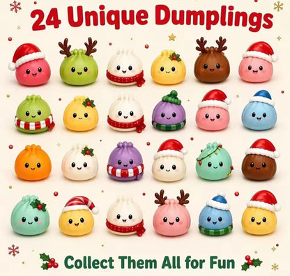 Calendrier de l’Avent Mystery Dumpling – 24 Squishies Surprises