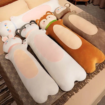 Peluche Oreiller Cute Soft Long Fox Cat Monkey Rabbit Husky