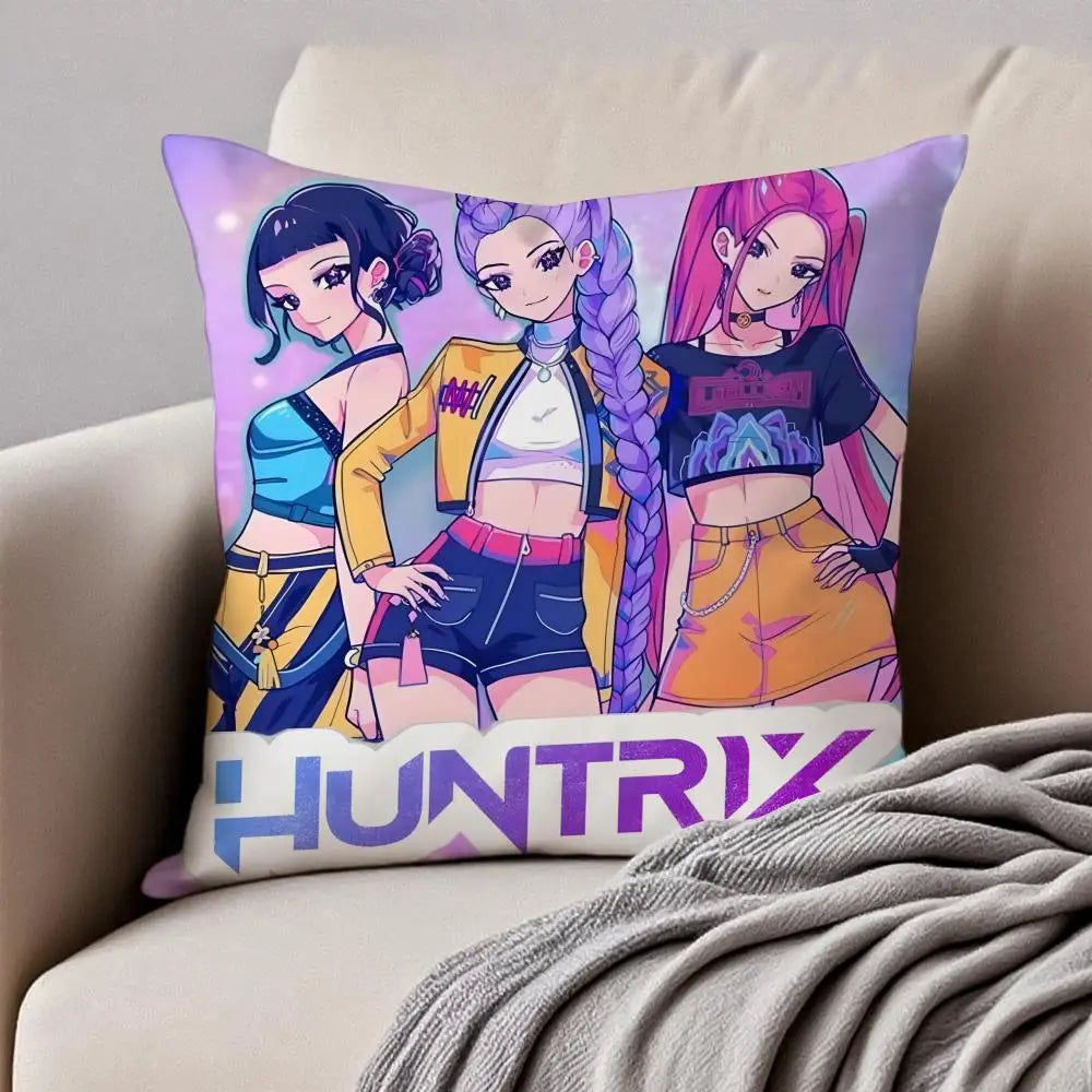 Housse de Coussin Style Anime Coloré Pop
