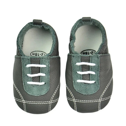 Mocassin anti-dérapant pour bébé cuir véritable