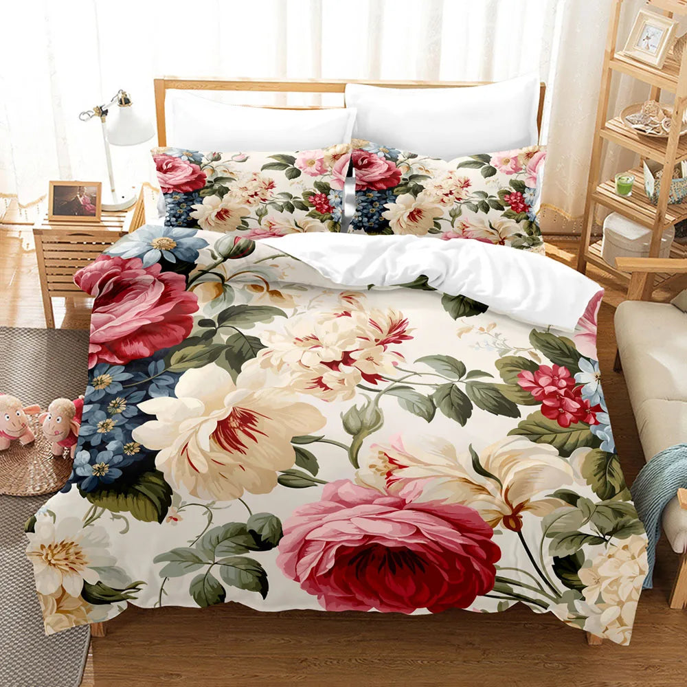 Floral V bedding set