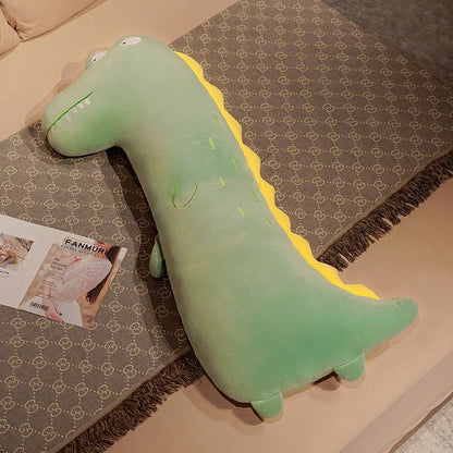 peluche oreiller longue renard dinosaure crocodile coussin doux 80 à 140cm