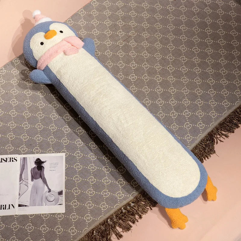 peluche pingouin géante coussin long doux
