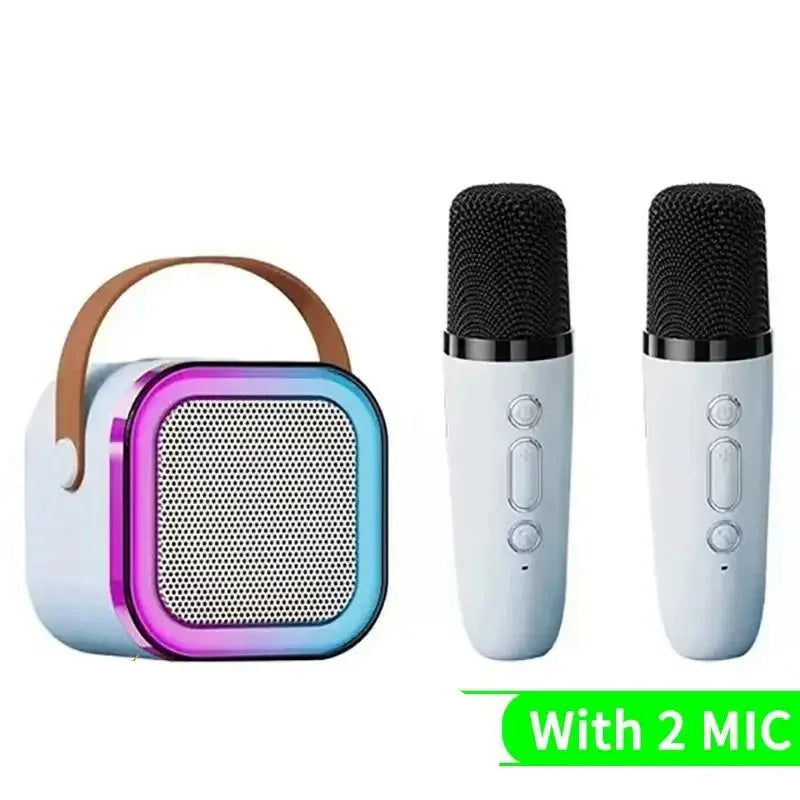 Mini Machine Karaoké Bluetooth avec Micro Sans Fil – Haut-Parleur LED Portable