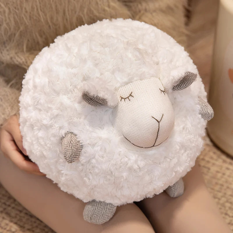 Peluche Mouton Boule Ultra Douce – Coussin Réconfortant 28 cm