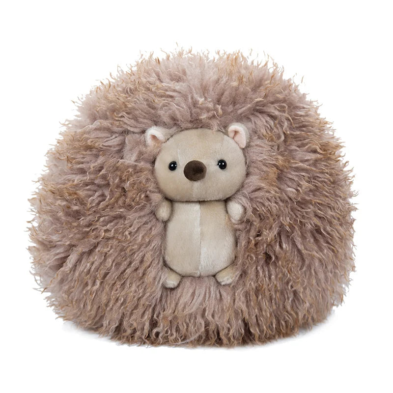 Peluche Hérisson Rond et Moelleux 40 cm – Coussin Animal Kawaii Doux pour Enfants