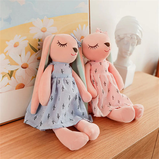 Peluche Lapin Kawaii avec Robe – Lapin en Peluche Doux pour Enfants