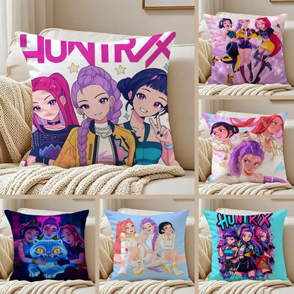 Housse de Coussin Style Anime Coloré Pop