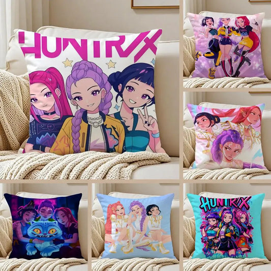 Colorful Pop Anime Style Cushion Cover