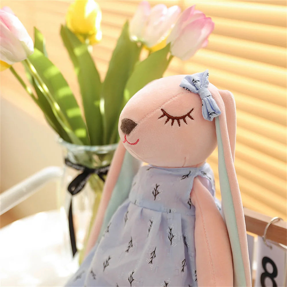 Peluche Lapin Kawaii avec Robe – Lapin en Peluche Doux pour Enfants