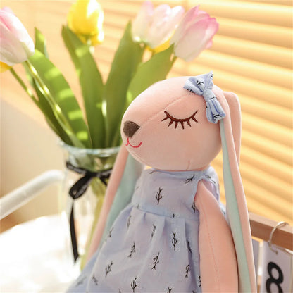 Peluche Lapin Kawaii avec Robe – Lapin en Peluche Doux pour Enfants