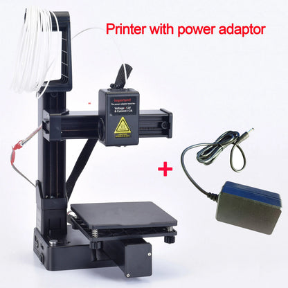Imprimante 3D Compacte pour Débutants – Compatible PLA & TPU avec Adaptateur Inclus