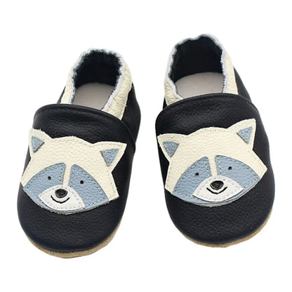 Mocassin anti-dérapant pour bébé cuir véritable