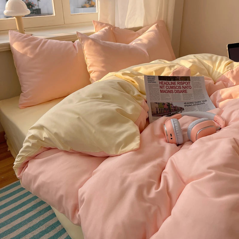 Ensemble de literie Colorful 100% Set 4pcs