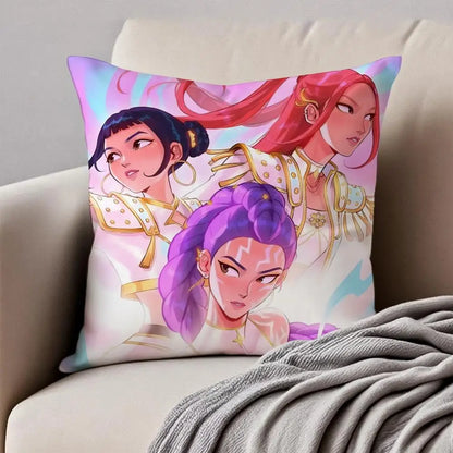 Housse de Coussin Style Anime Coloré Pop