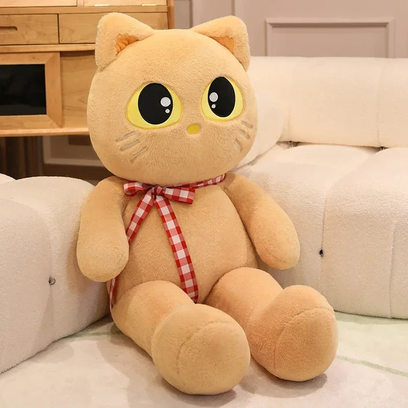 Peluche chat géante douce coussin décoratif pour enfant