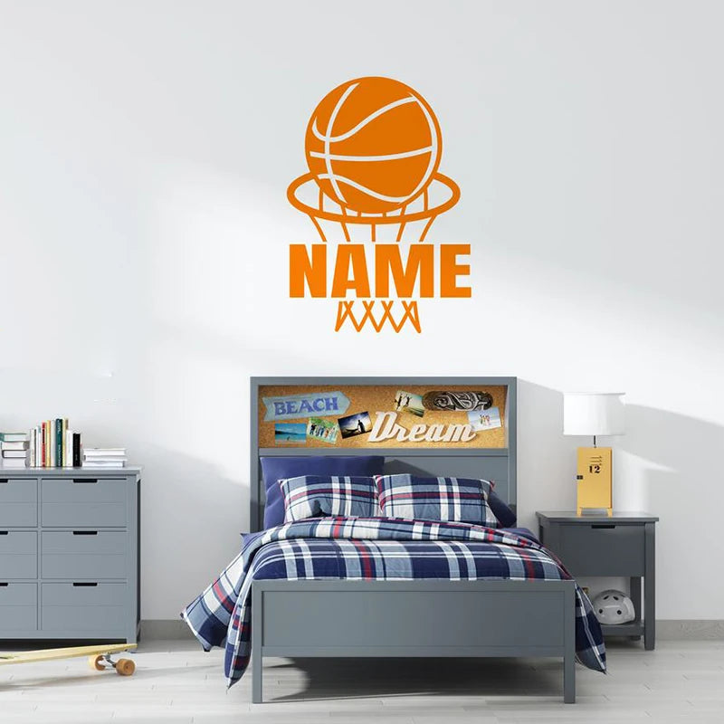 Autocollant mural Personnalisable Basketball 2