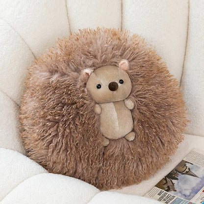 Peluche Hérisson Rond et Moelleux 40 cm – Coussin Animal Kawaii Doux pour Enfants
