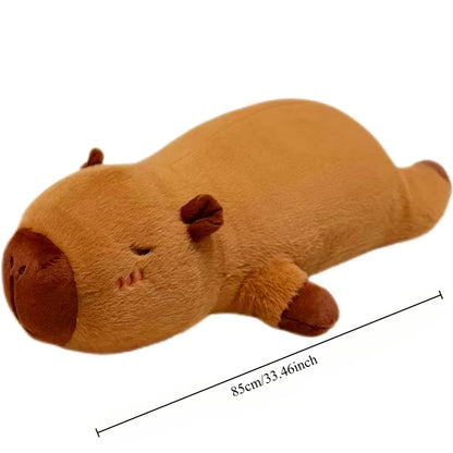 Peluche Capybara Kawaii Géante – Coussin Long Doux pour Enfant