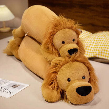 Peluche Lion Géant – Coussin Long Ultra Confort pour Dormir et Se Détendre