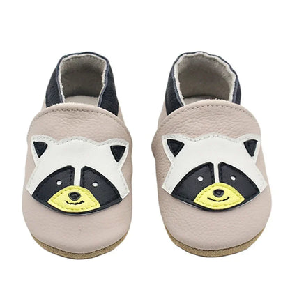 Mocassin anti-dérapant pour bébé cuir véritable