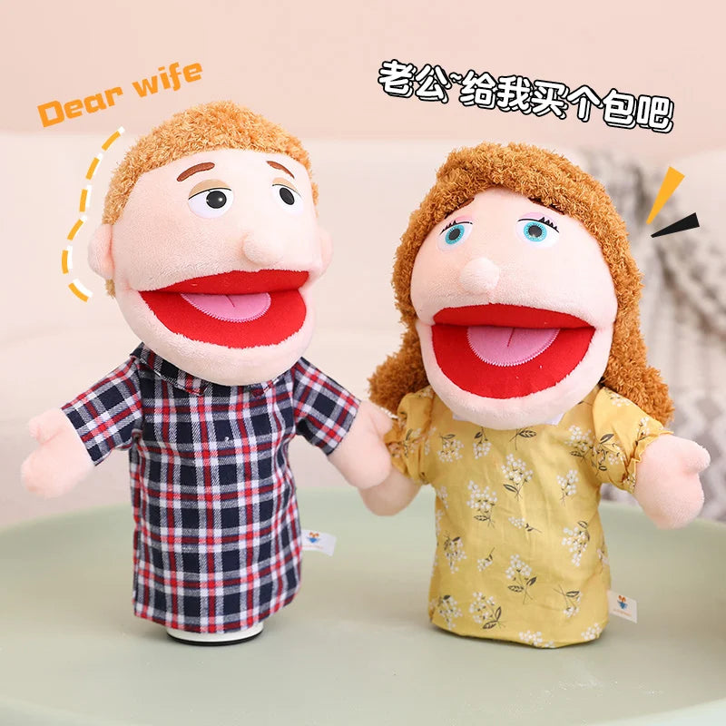 Marionnette à Main en Peluche – Poupée Interactive pour Histoires et Jeux Éducatifs