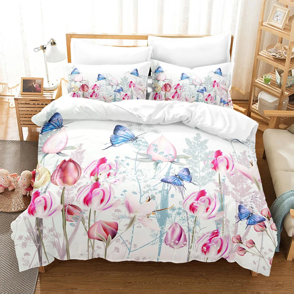Floral V bedding set
