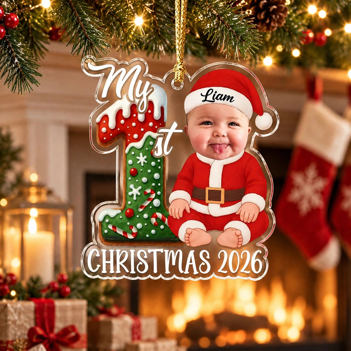 Ornement 1er Noël de Bébé 2026
